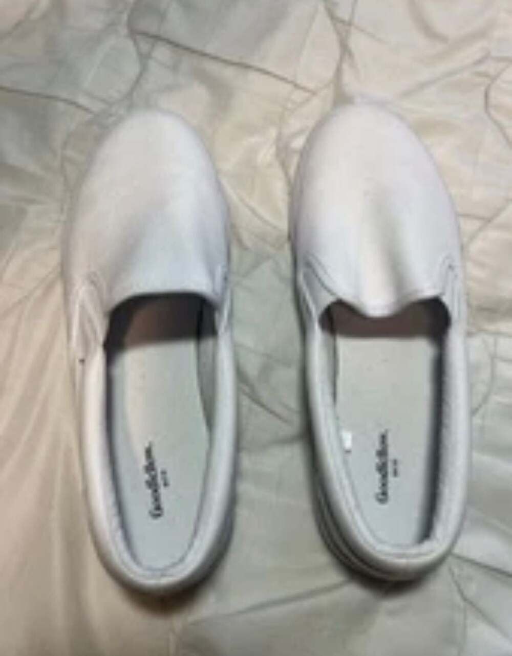 Goodfellow & Co. Phillip Men's White Canvas Twin Gore Slip-On Sneakers